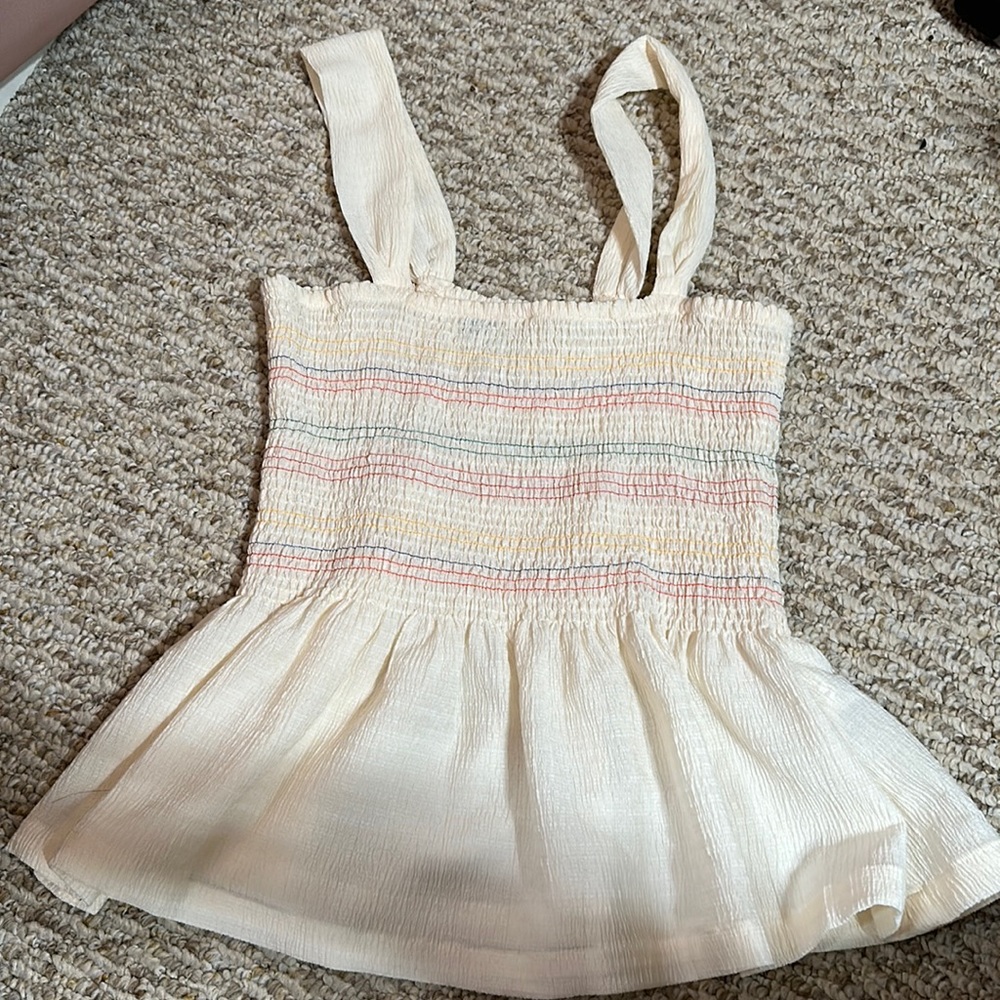 Madewell ruched white tank top!